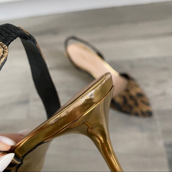 Oscar de la Renta Leopard Sandals Size 8 - Picture 2 of 5
